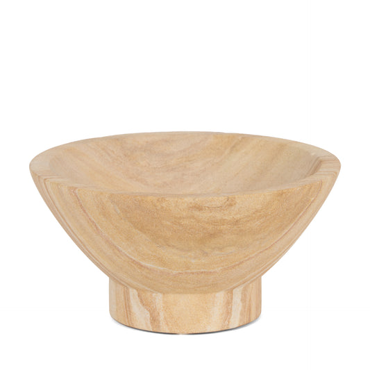 Ramira Beige Sandstone Decorative Pedestal Bowl
