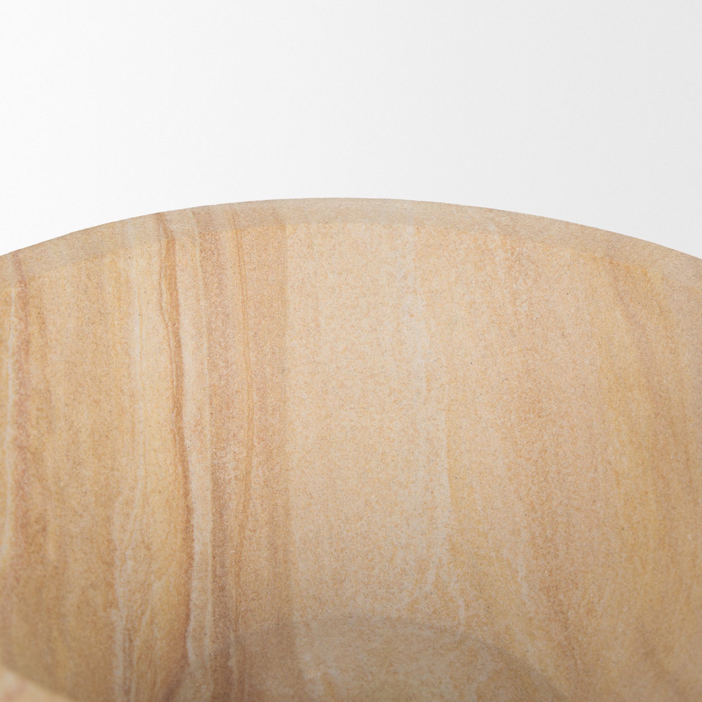 Ramira Beige Sandstone Decorative Pedestal Bowl