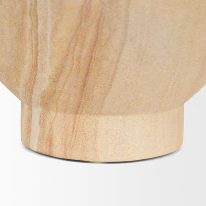 Ramira Beige Sandstone Decorative Pedestal Bowl