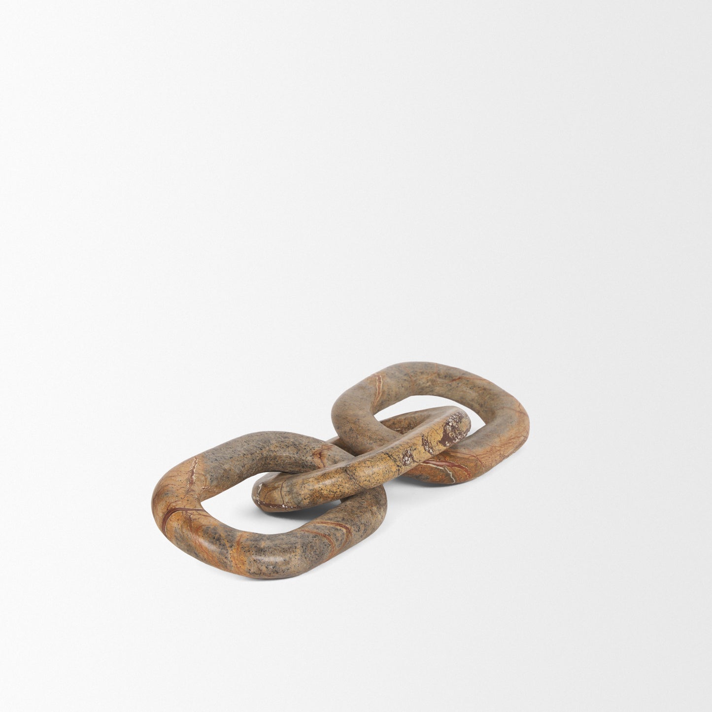 Reinir Red-Brown Marble Chain Link Decorative Object