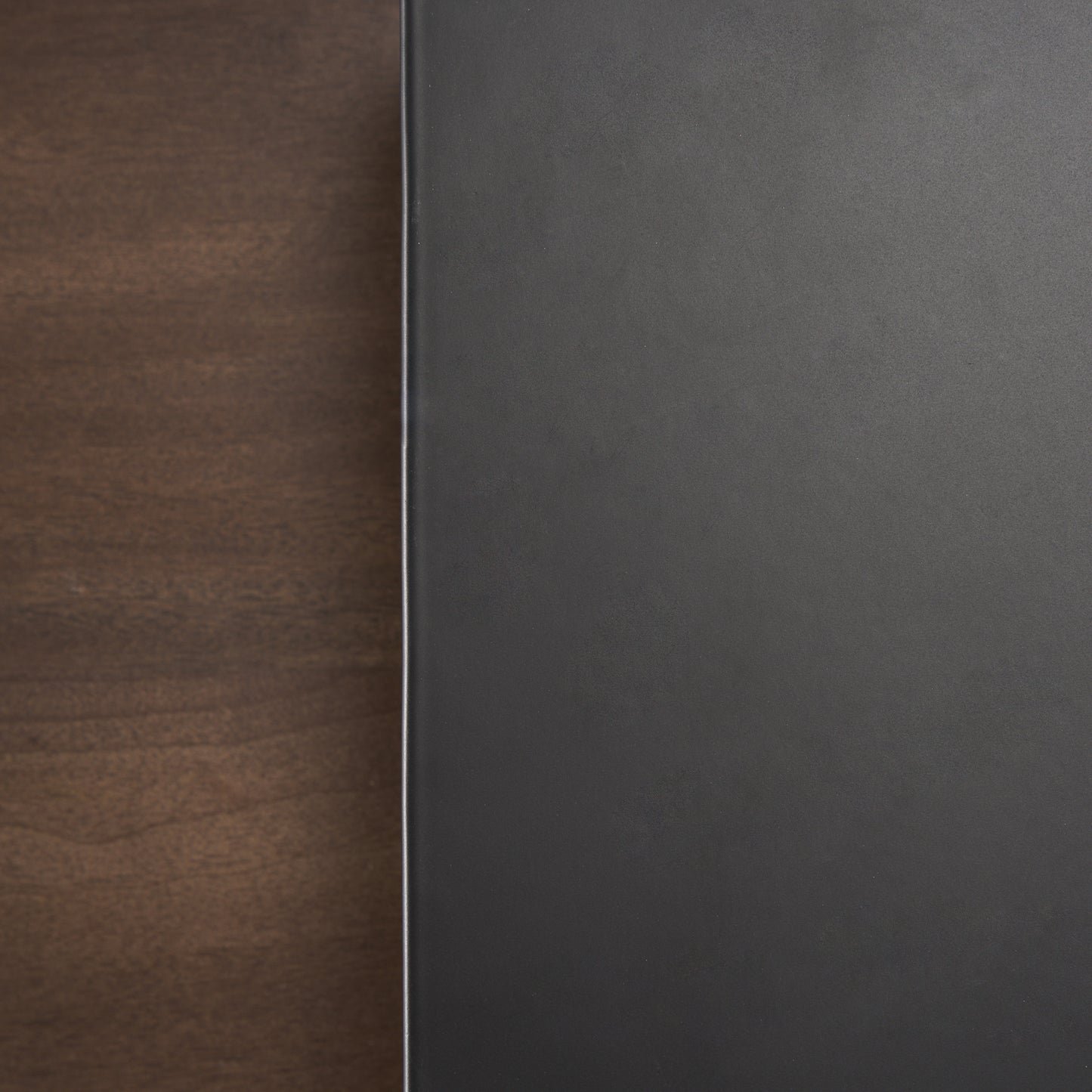 Charles Matte Black Metal w/ Wood Shelf Square Accent Table