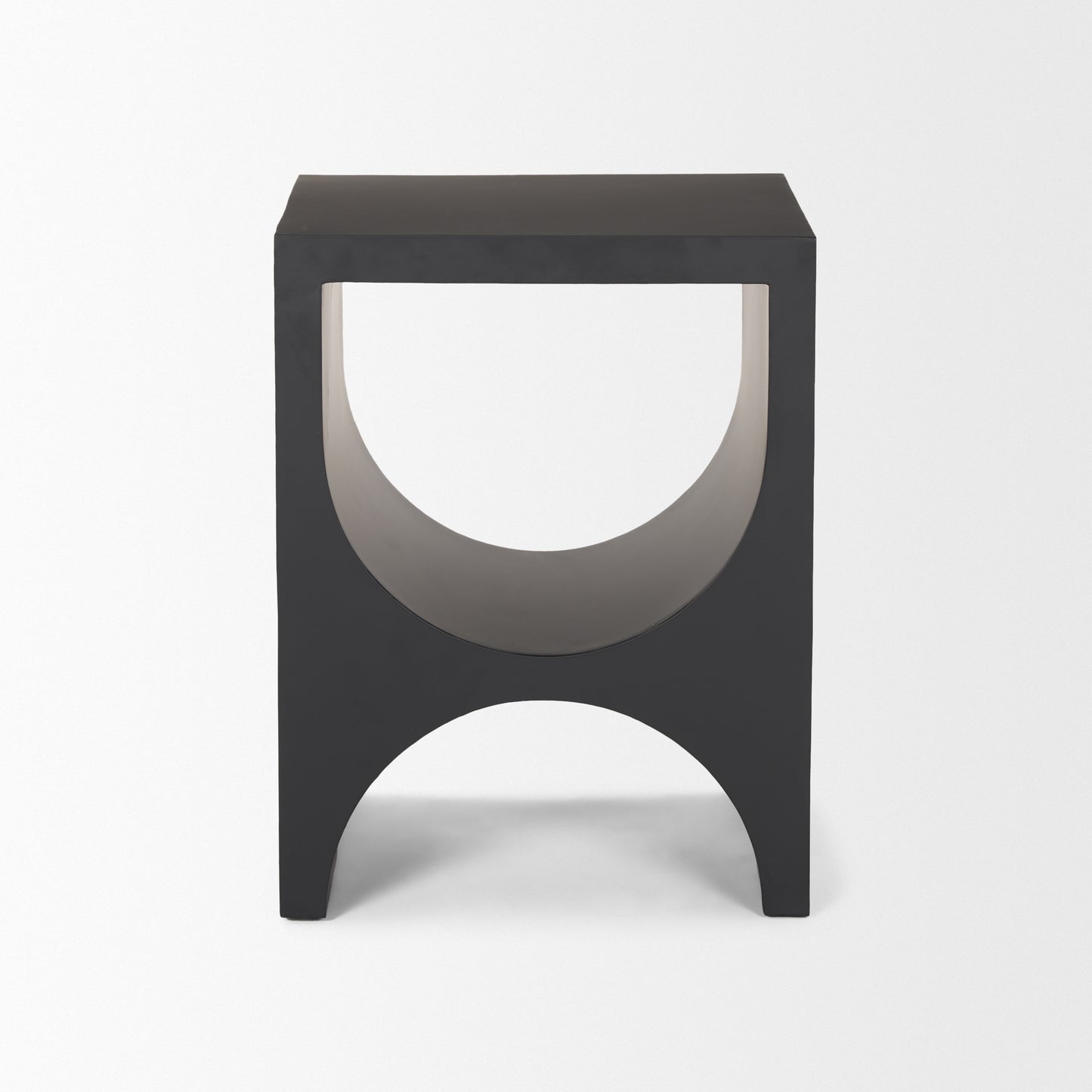 Sobi Matte Black Square Metal Side Table