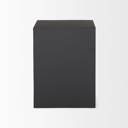 Sobi Matte Black Square Metal Side Table