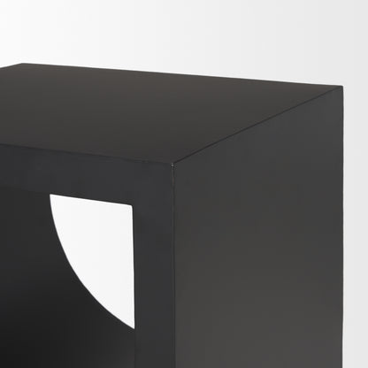 Sobi Matte Black Square Metal Side Table