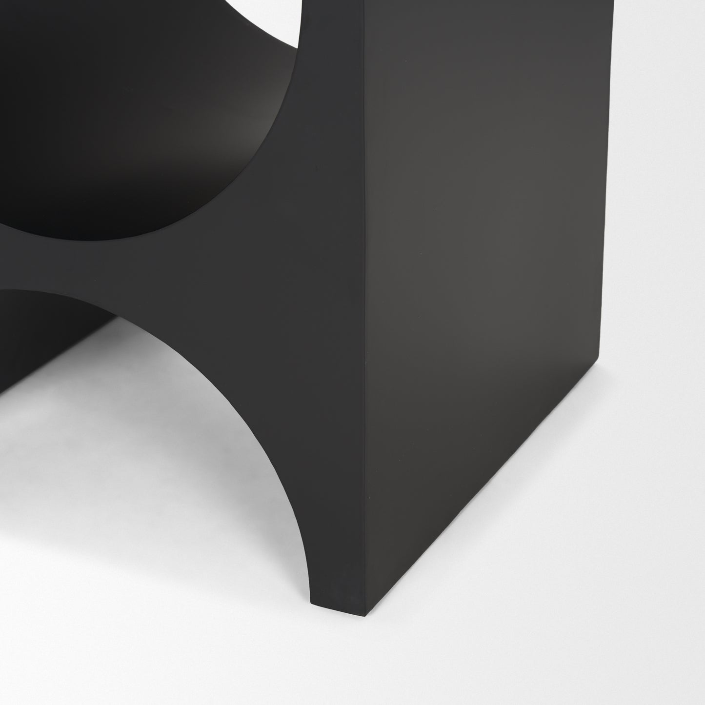 Sobi Matte Black Square Metal Side Table