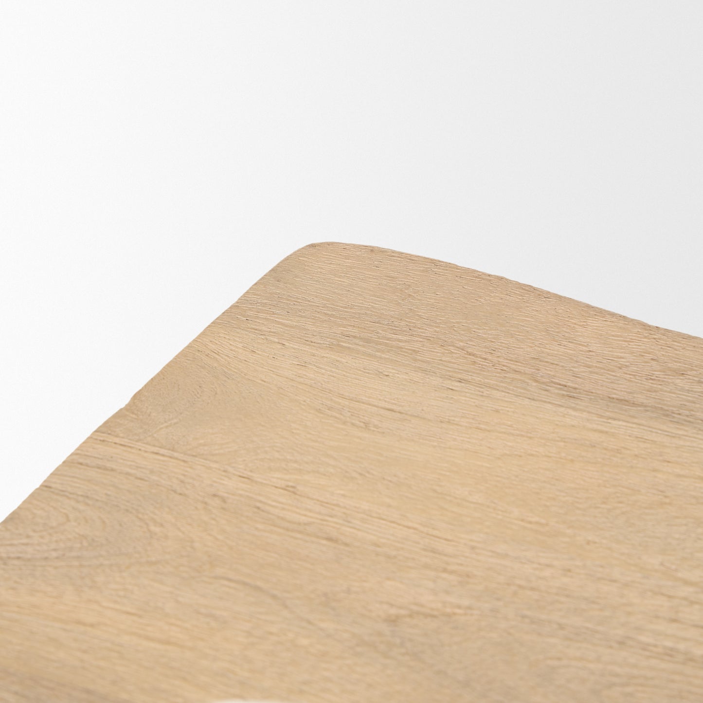 Sekou Light Brown Short Wooden Craftsman Stool