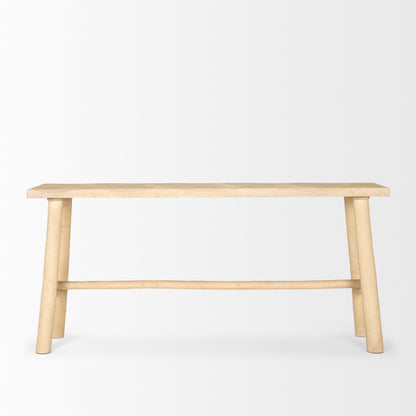 Sekou Light Brown Wooden Craftsman Console Table