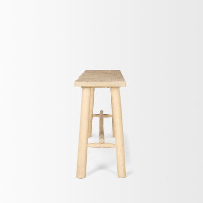 Sekou Light Brown Wooden Craftsman Console Table