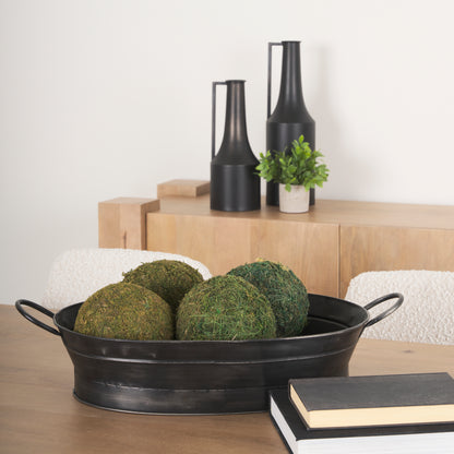 Reno 20L x 14W Black Metal Vintage Inspired Basket