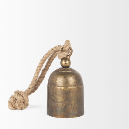 Quincy Small Gold Metal Decorative Bell Object