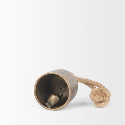 Quincy Small Gold Metal Decorative Bell Object