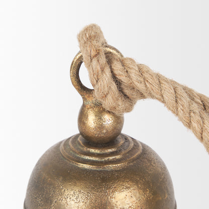 Quincy Small Gold Metal Decorative Bell Object