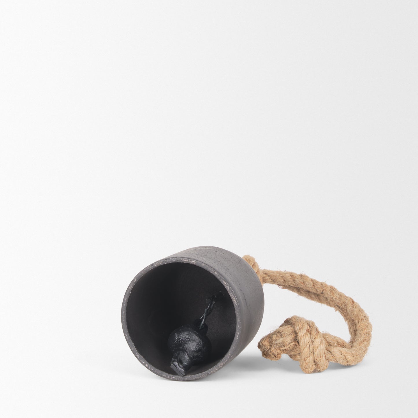 Quincy Small Matte Black Metal Decorative Bell Object
