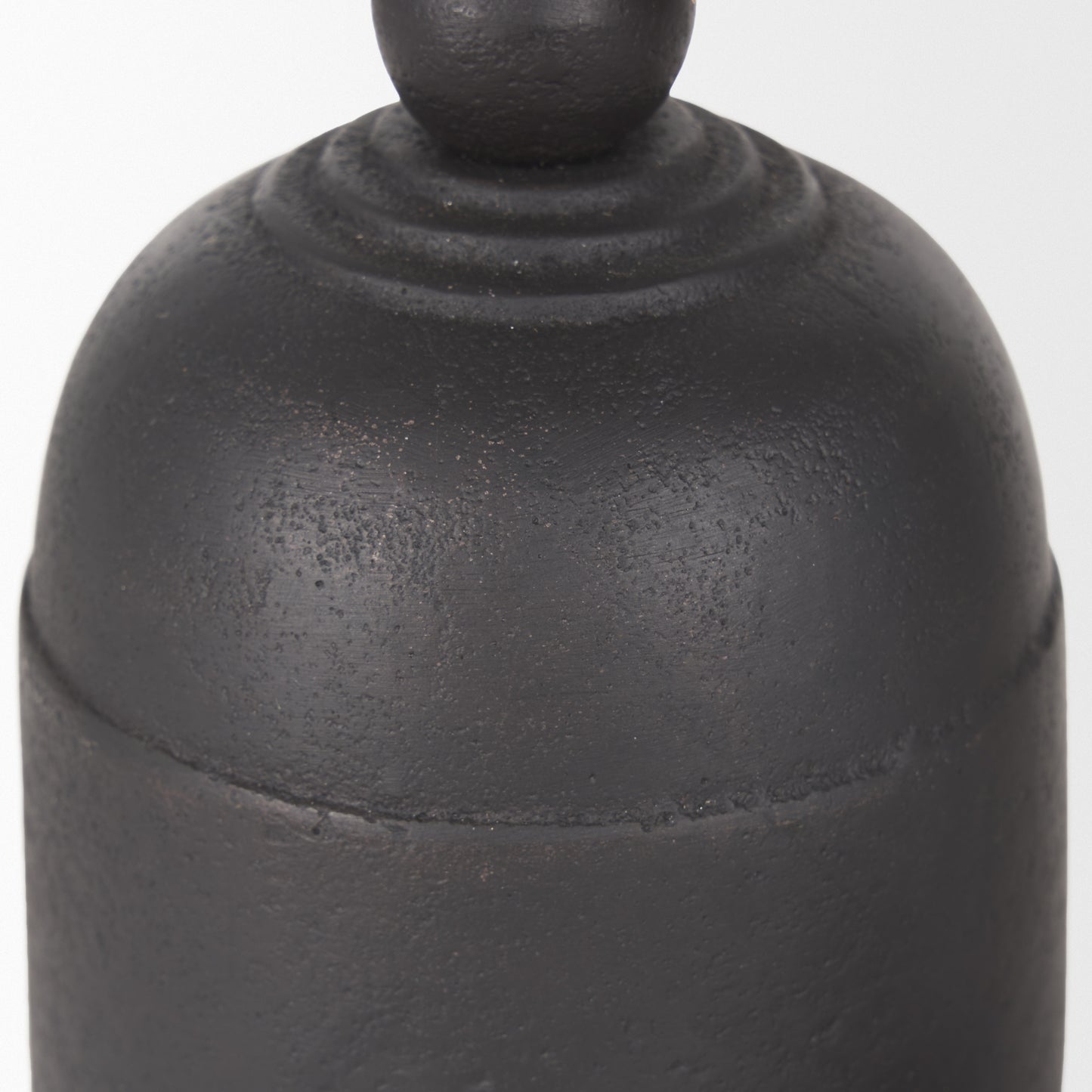Quincy Small Matte Black Metal Decorative Bell Object