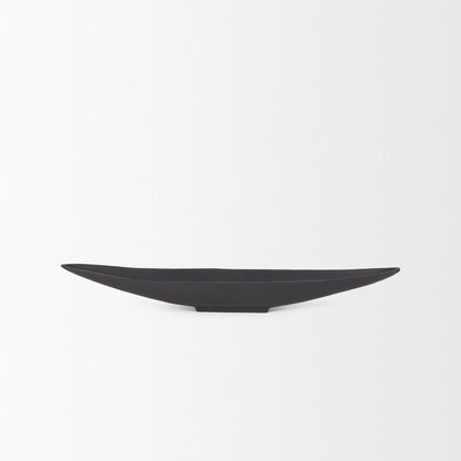 Piero Small Matte Black Metal Decorative Bowl