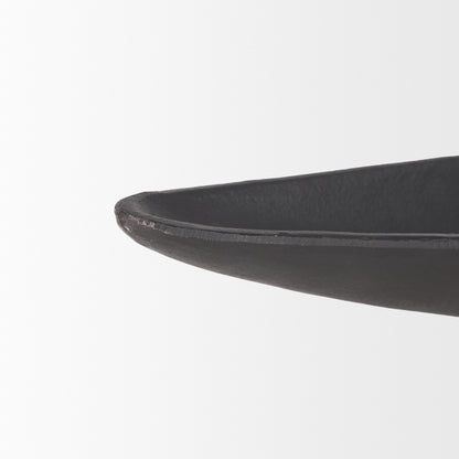 Piero Small Matte Black Metal Decorative Bowl
