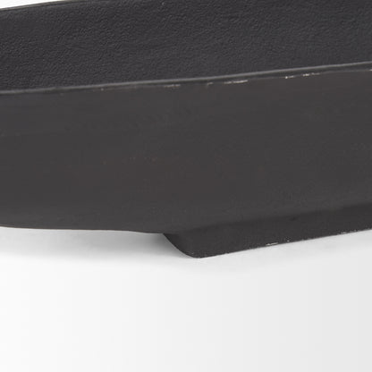 Piero Small Matte Black Metal Decorative Bowl