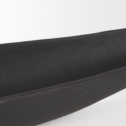 Piero Small Matte Black Metal Decorative Bowl