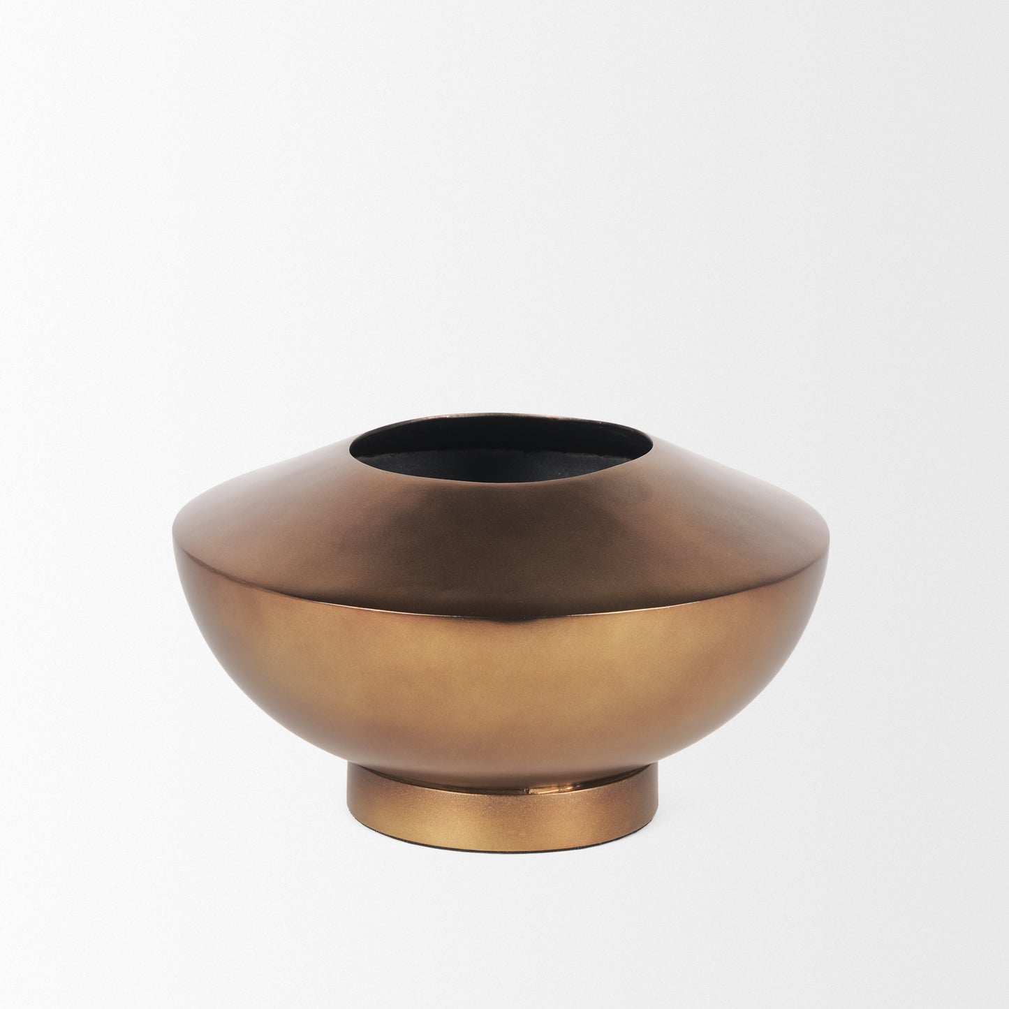 Quiana Medium Textured Gold Metal Vase