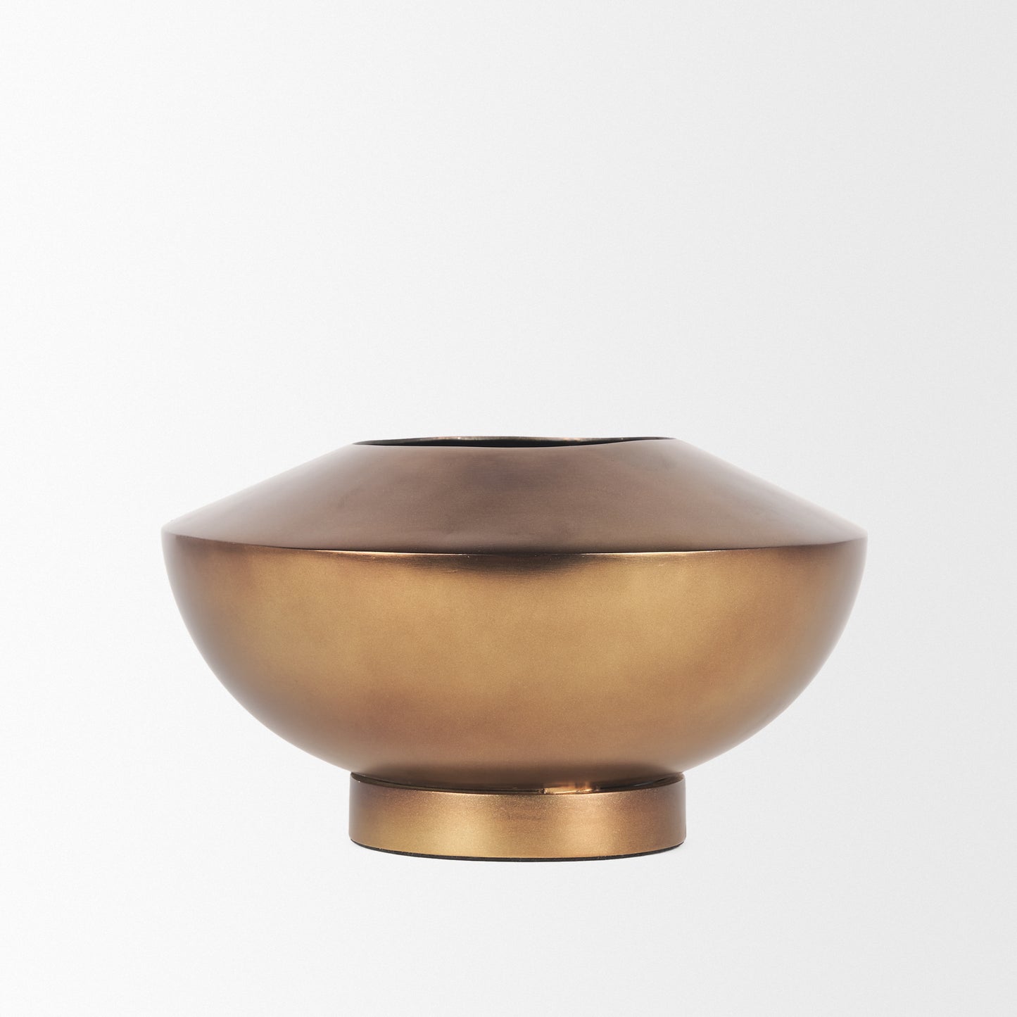 Quiana Medium Textured Gold Metal Vase