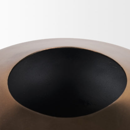 Quiana Medium Textured Gold Metal Vase