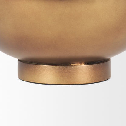 Quiana Medium Textured Gold Metal Vase