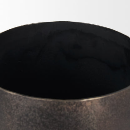 Quade Small Gold Metal Planter