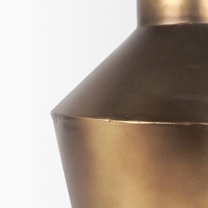 Perrin Small Brushed Gold Metal Decorative Vase
