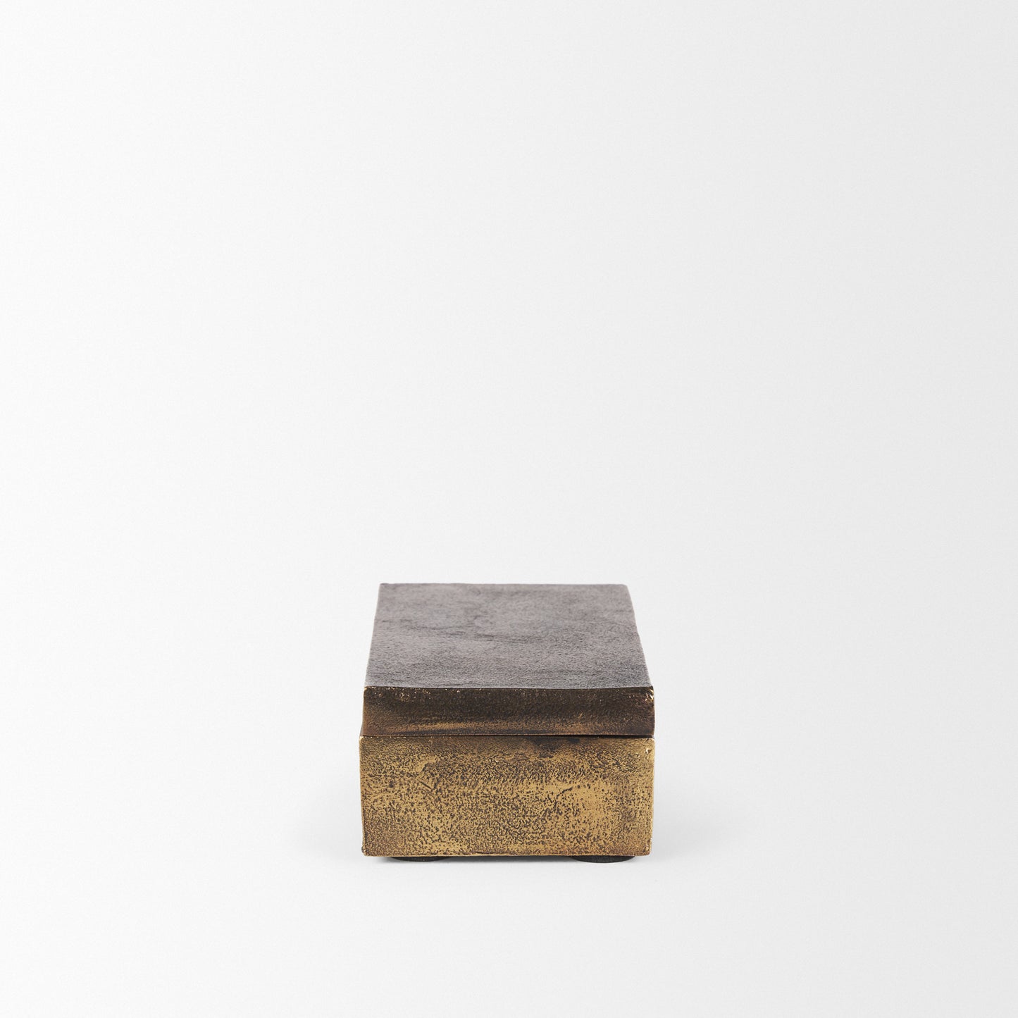 Porschia Small Antiqued Gold Metal Decorative Box