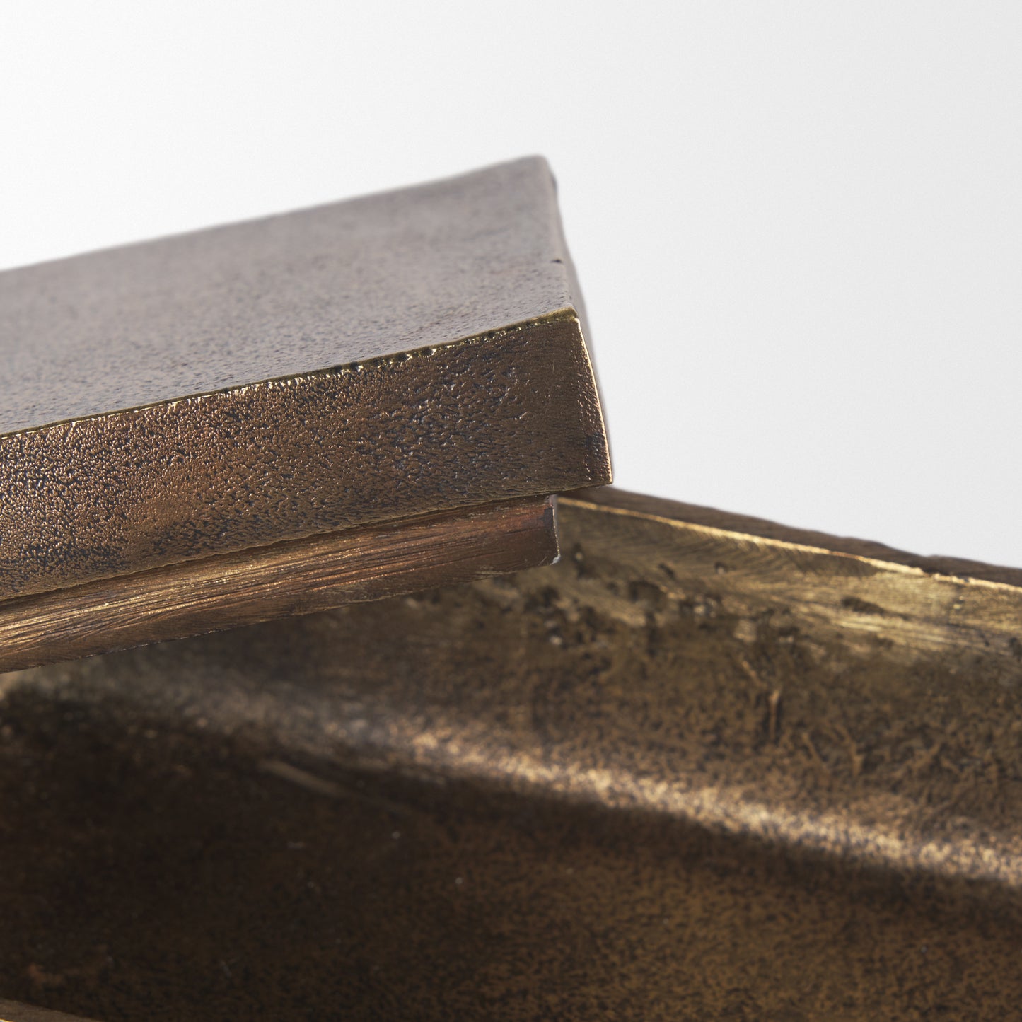 Porschia Small Antiqued Gold Metal Decorative Box