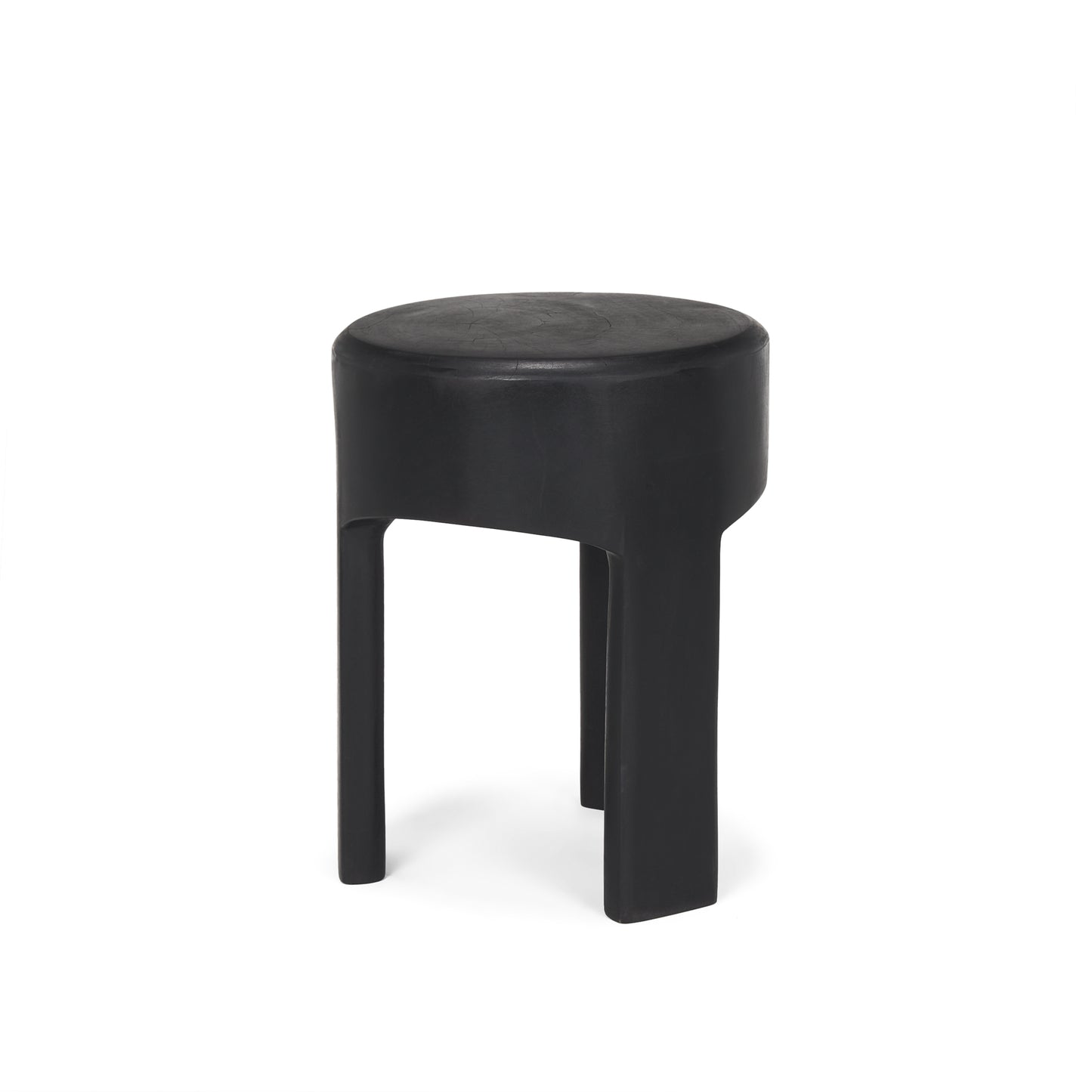 Riya Solid Black Wooden Stool