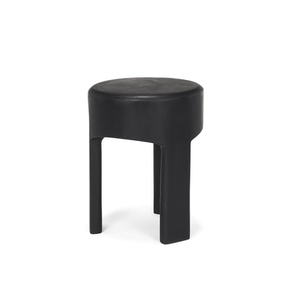 Riya Solid Black Wooden Stool