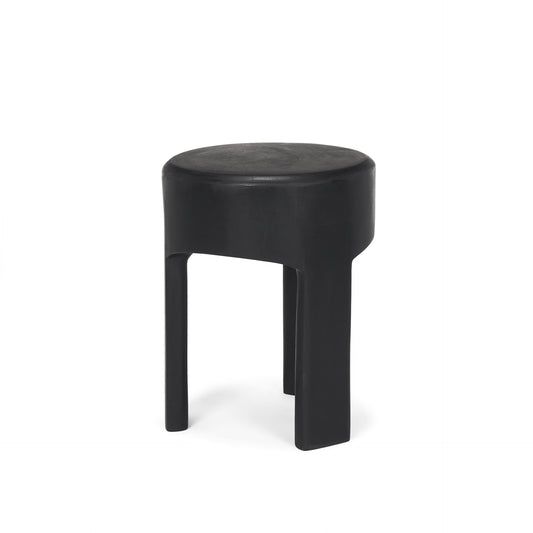 Riya Solid Black Wooden Stool