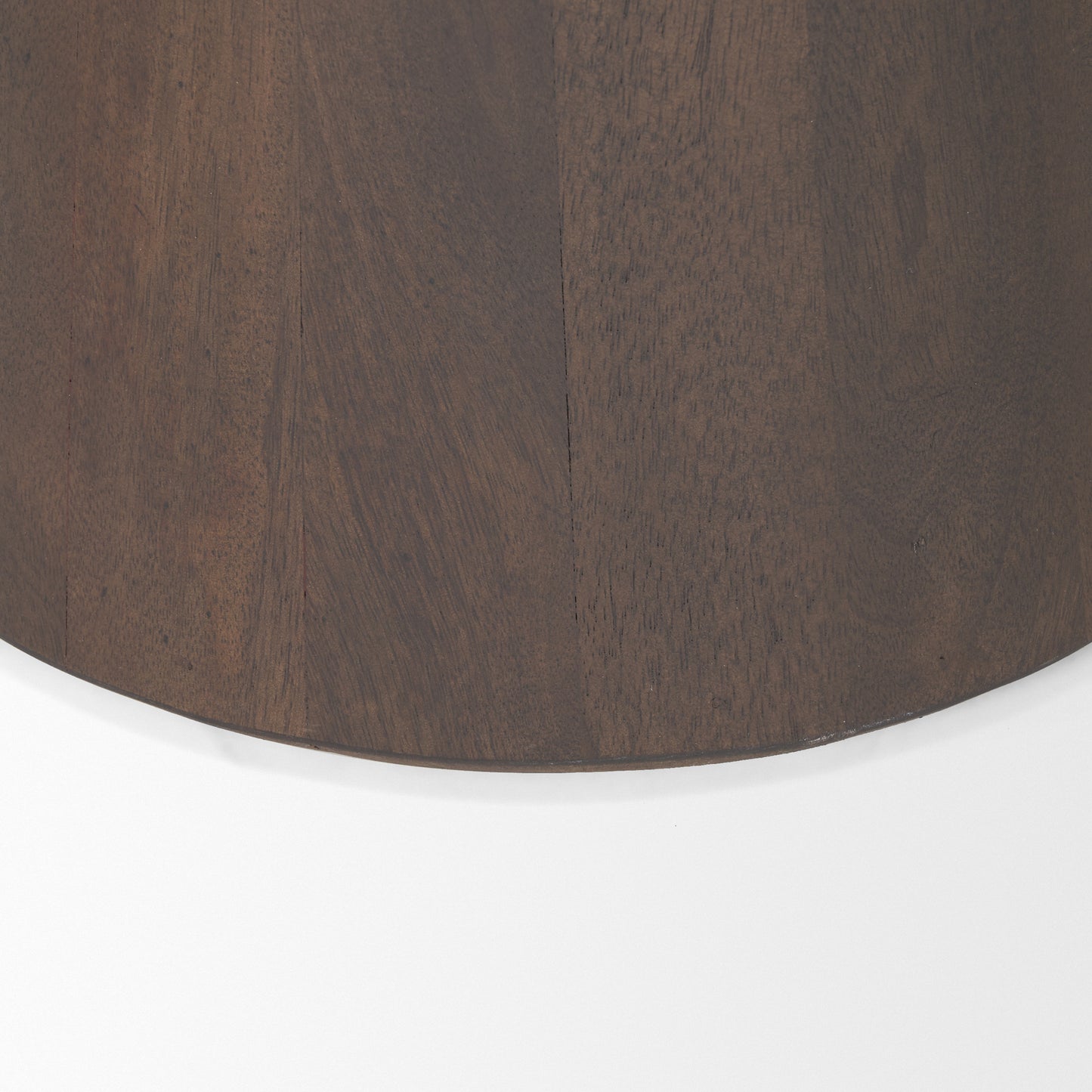 Takoda Dark Brown Wood Tapered Drum Accent Table