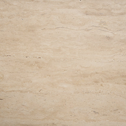 Symona Travertine and Mango Wood Rectangle Coffee Table