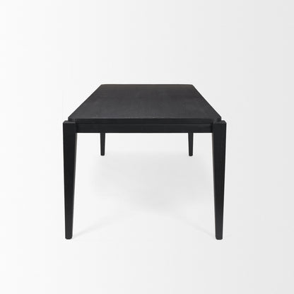Teva Black Wood Rectangular 92" Dining Table