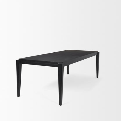 Teva Black Wood Rectangular 92" Dining Table