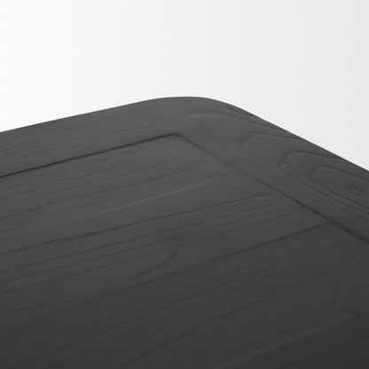 Teva Black Wood Rectangular 92" Dining Table