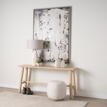 Sekou Light Brown Wooden Craftsman Console Table