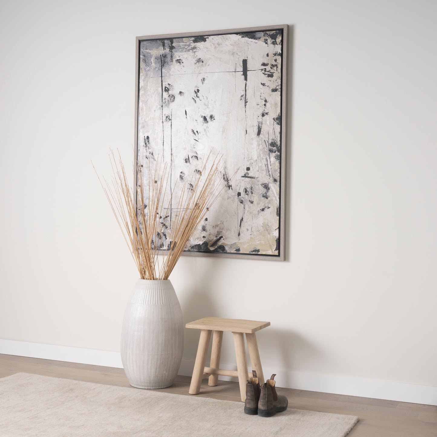 Sekou Light Brown Short Wooden Craftsman Stool