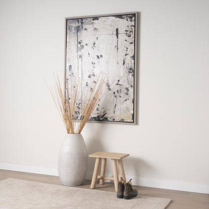 Sekou Light Brown Short Wooden Craftsman Stool