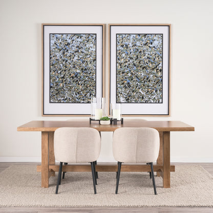 Suke Rectangular Natural Wood Trestle Dining Table