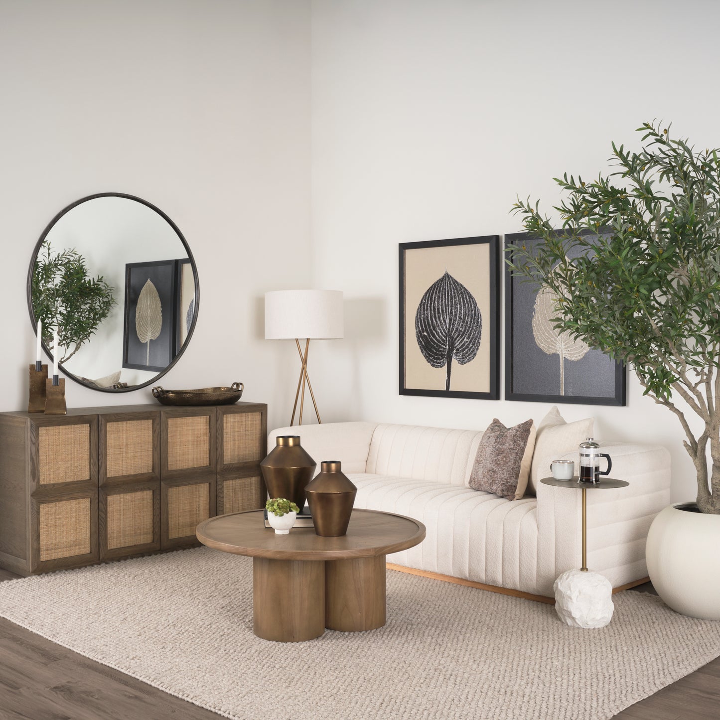 Tavi Medium Brown Round Coffee Table