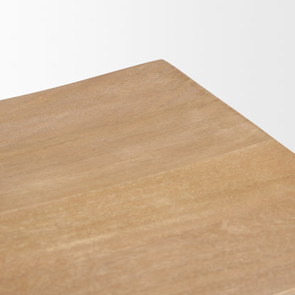 Taniel Light Brown Wood w/ Black Metal Stool