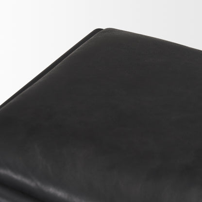 Taniel Black Leather w/ Black Metal Counter Stool