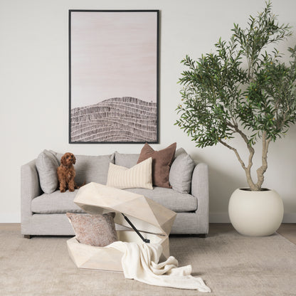 Halston Arm Pillow Light Gray Performance Fabric