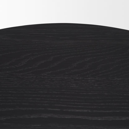 Tucson Natural Wood w/ Round Black Oak Top Side Table