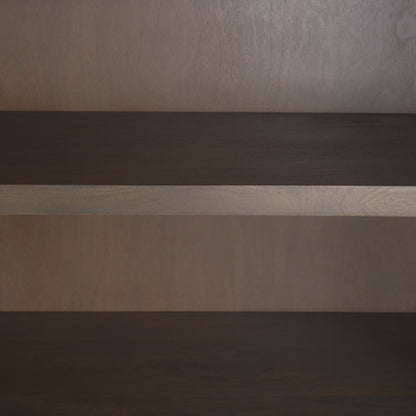 Sloan 80.5H Dark Brown Wood W/Black Metal Arched Curio Cabinet