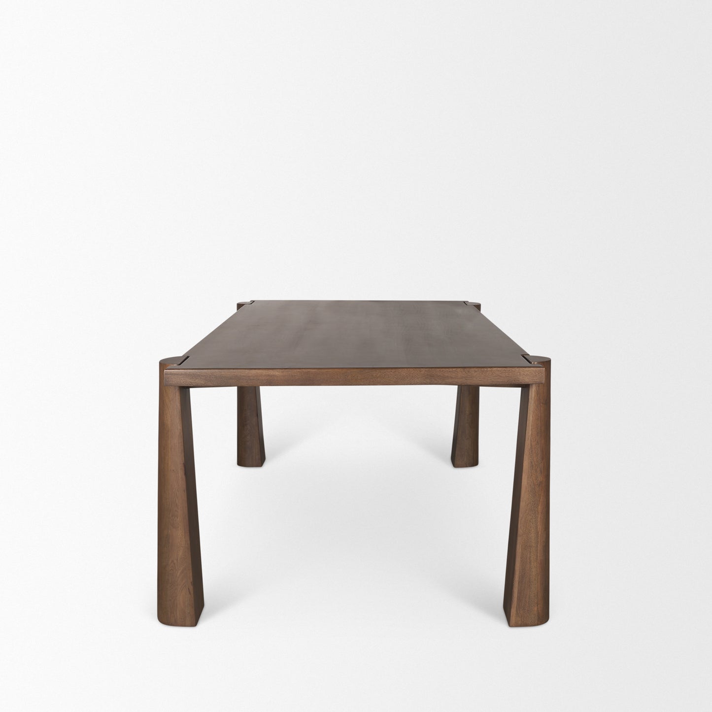Tammar Rectangular Brown Wood w/ Tapered Legs Dining Table