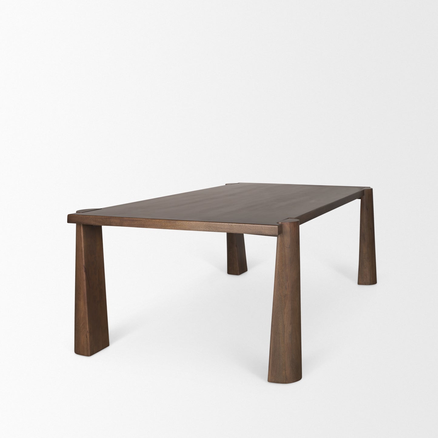 Tammar Rectangular Brown Wood w/ Tapered Legs Dining Table